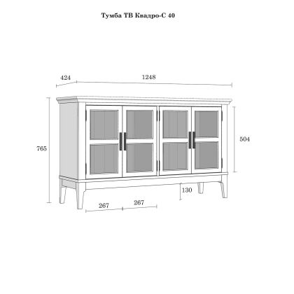 Тумба ТВ Квадро-С 40